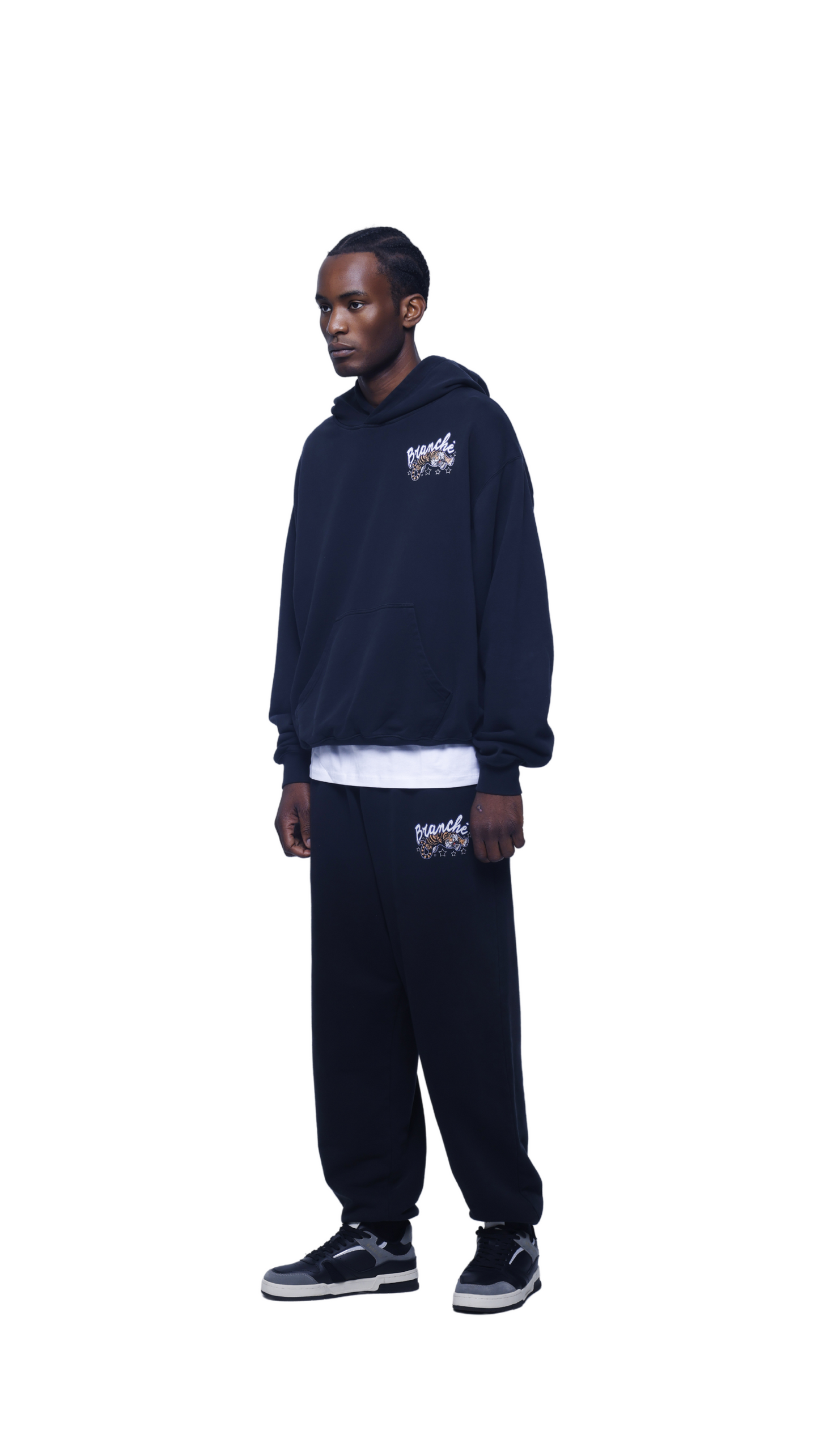 Organic Cotton Tracksuit Sweater Vintage Black