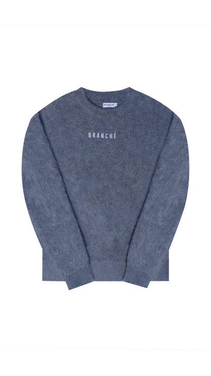 Mohair Knitwear Sweater Gray