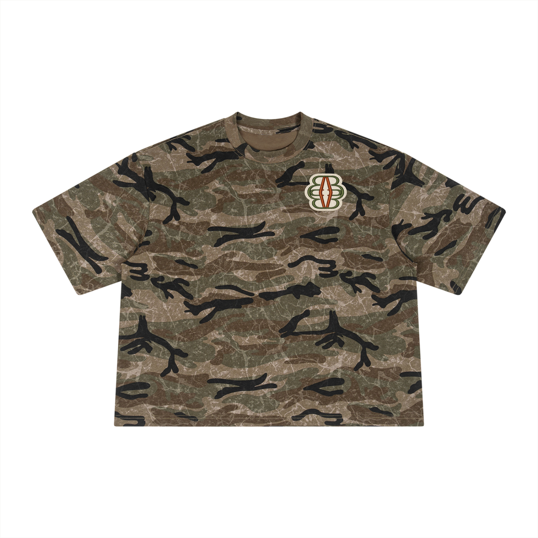 Unisex Boxy Camo Print T-Shirt