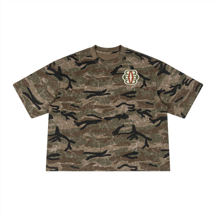 Unisex Boxy Camo Print T-Shirt