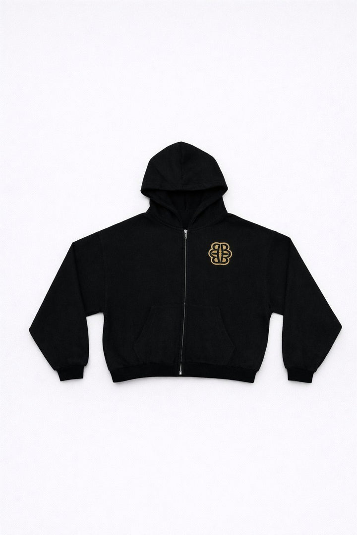 After Hours Oversized Zip Hoodie — Black