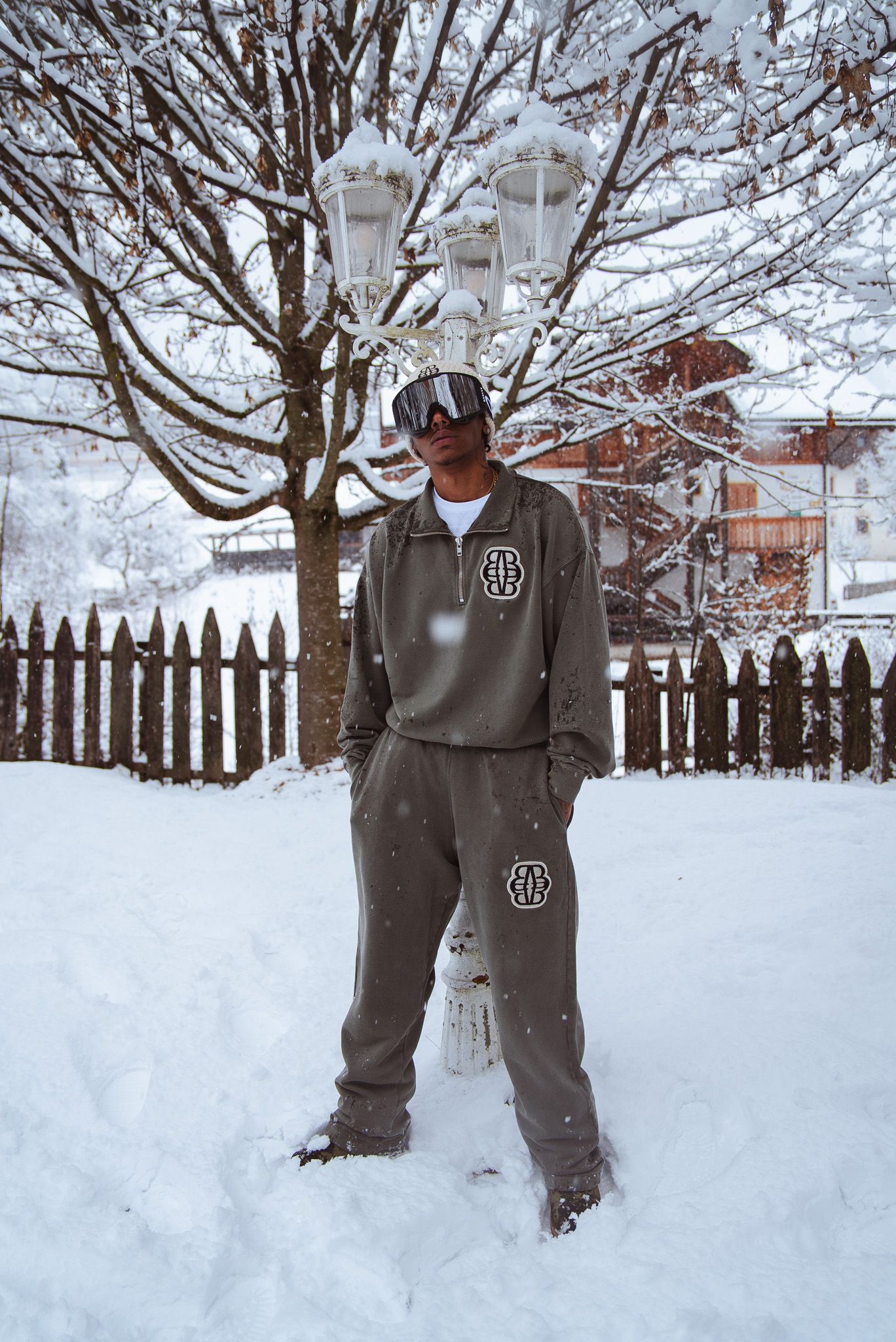 Branché quarter zip tracksuit